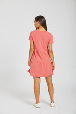 All day dress - coral