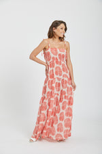 Maxi tiered dress - red