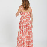 Maxi tiered dress - red
