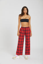 Pants checkered - red