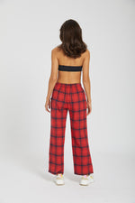 Pants checkered - red