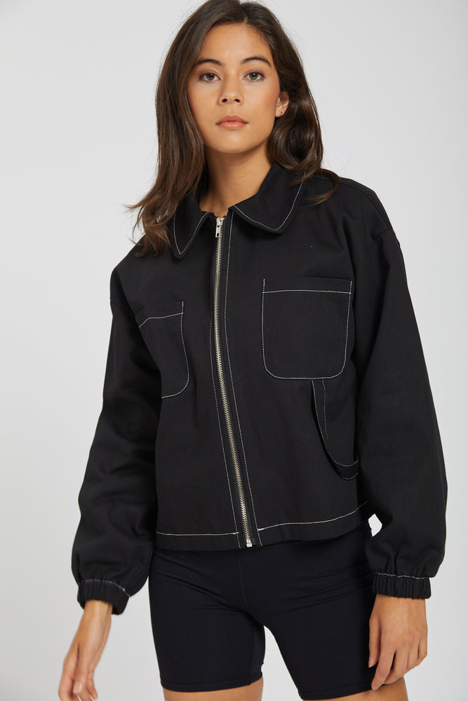 Jacket with closet - black