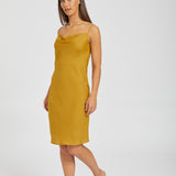 Lucy in the sky slip dress - gold