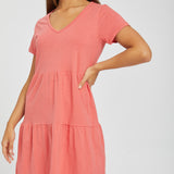 All day dress - coral